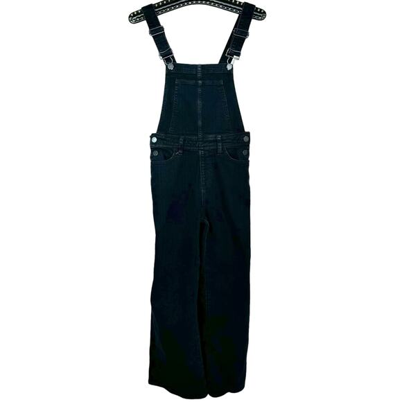 PAIGE Black Denim Overalls 24 Preppy 90s - Picture 15 of 16